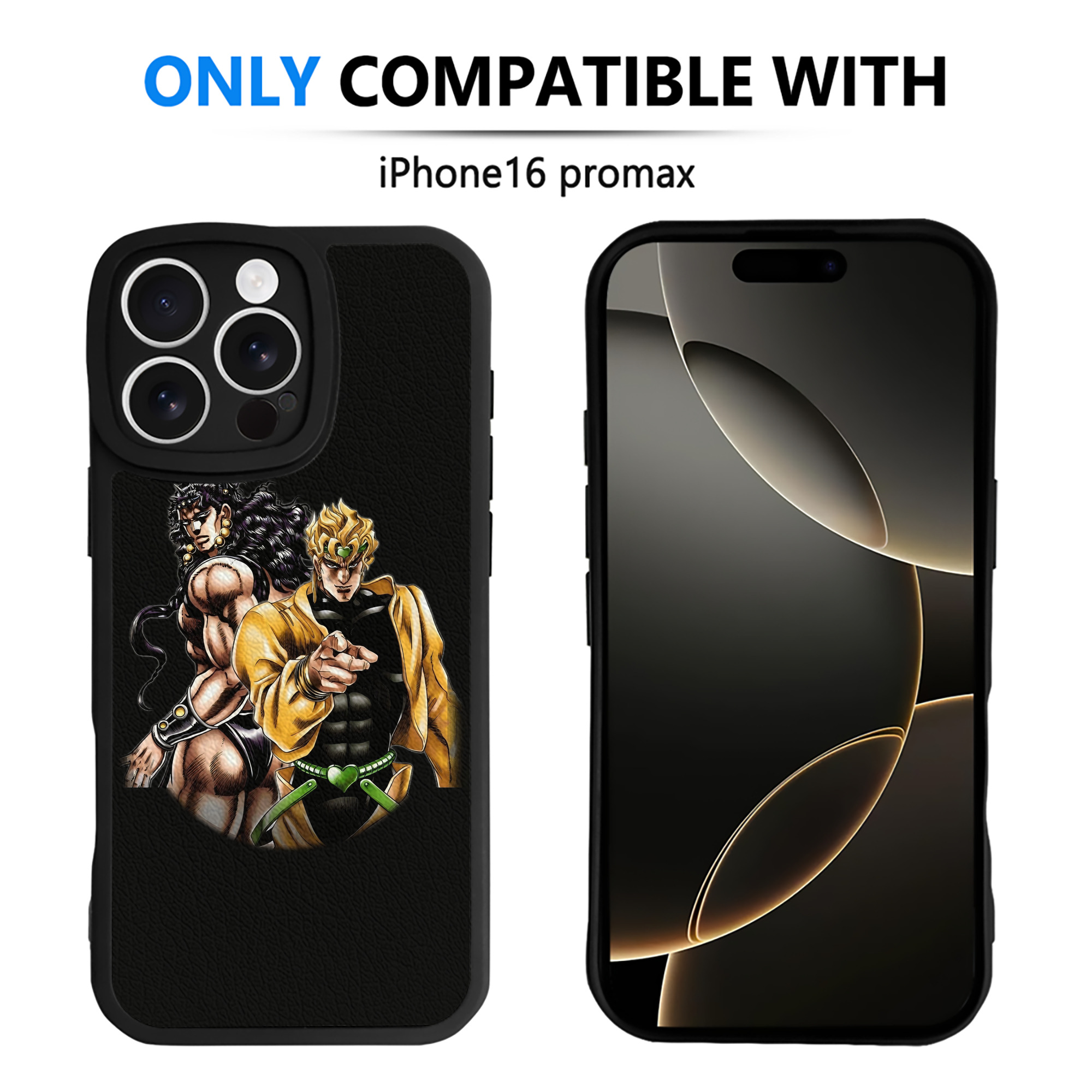 （画像用） ジョジョの奇妙な冒険 ディオ?ブランドー JoJo's Bizarre Adventure Dio Brando 【iPhone 16シリーズ対応】シリコンスマホケース（レザー調） 材質：シリコン